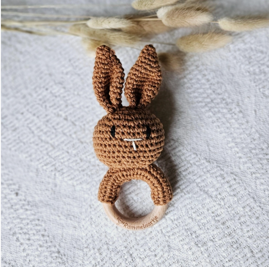 Hochet lapin Marron