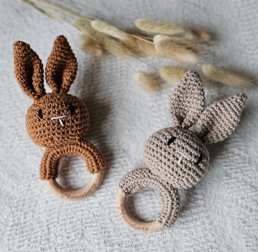 Hochet lapin Marron
