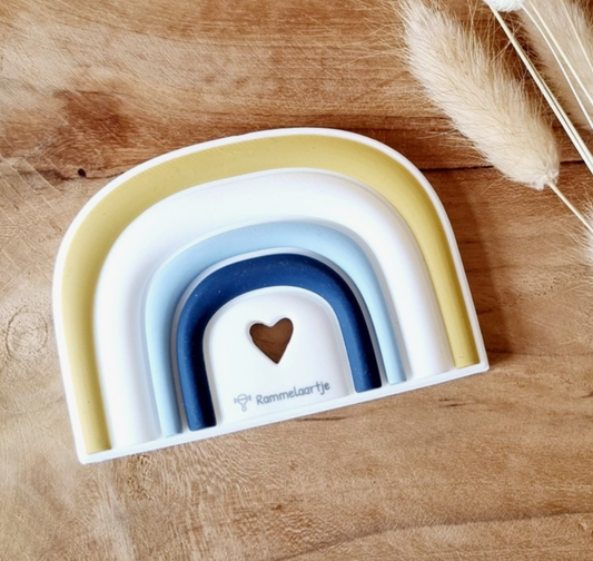 Anneau de dentition en silicone arc-en-ciel