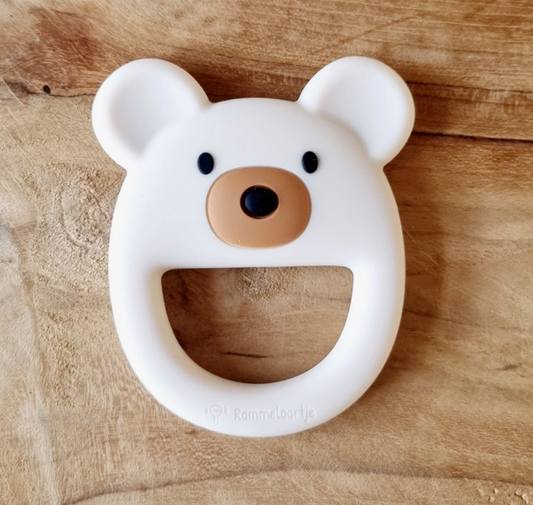 Anneau de dentition en silicone Beige Ours