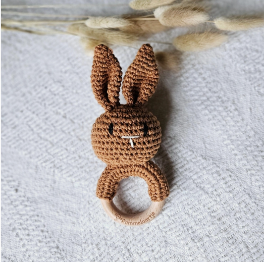 Hochet  lapin Marron